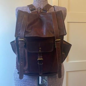 Leather backpack